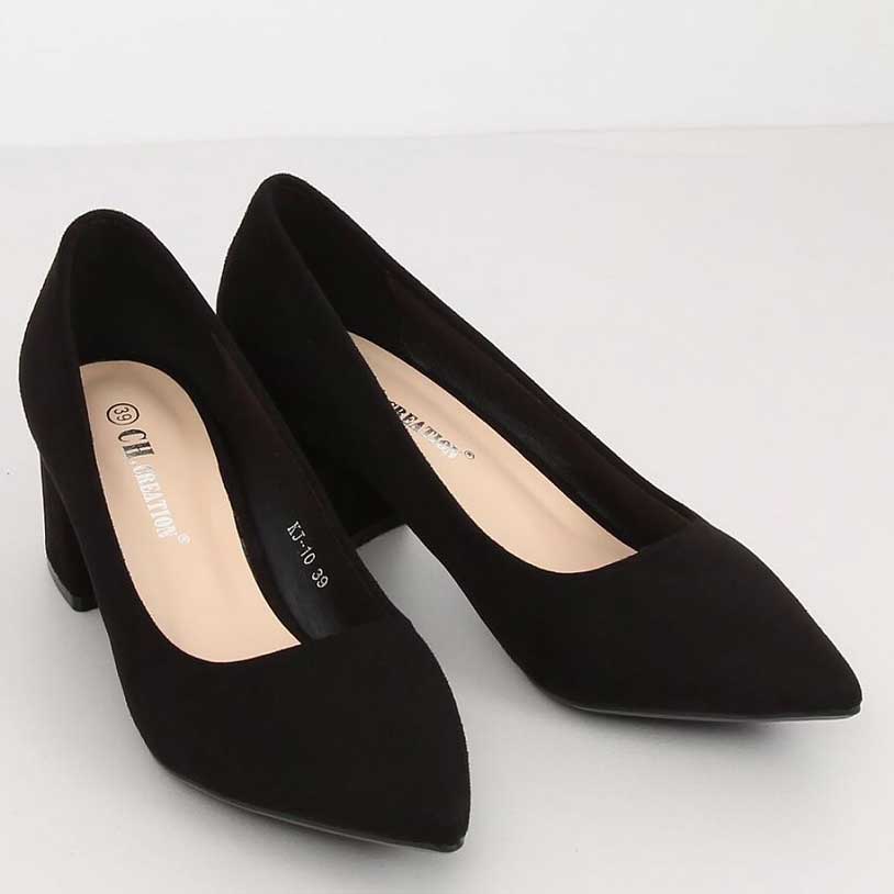 Lure order atmosphere Pantofi negri cu toc mic și gros 6 cm - 134283 – Stiletto.ro